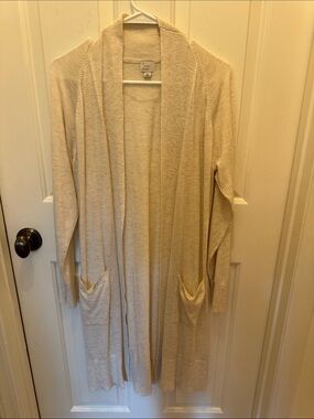 a new day Cream Open-Front Long Cardigan